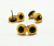 Глазки для игрушек "Astra" коричневые 8 мм, 5 пар